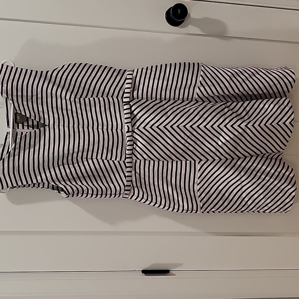 Navy and White Striped dress